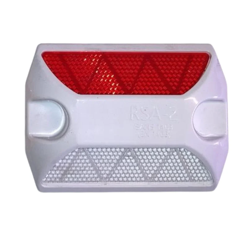 RSA-2 stick-on road stud  -  red / white